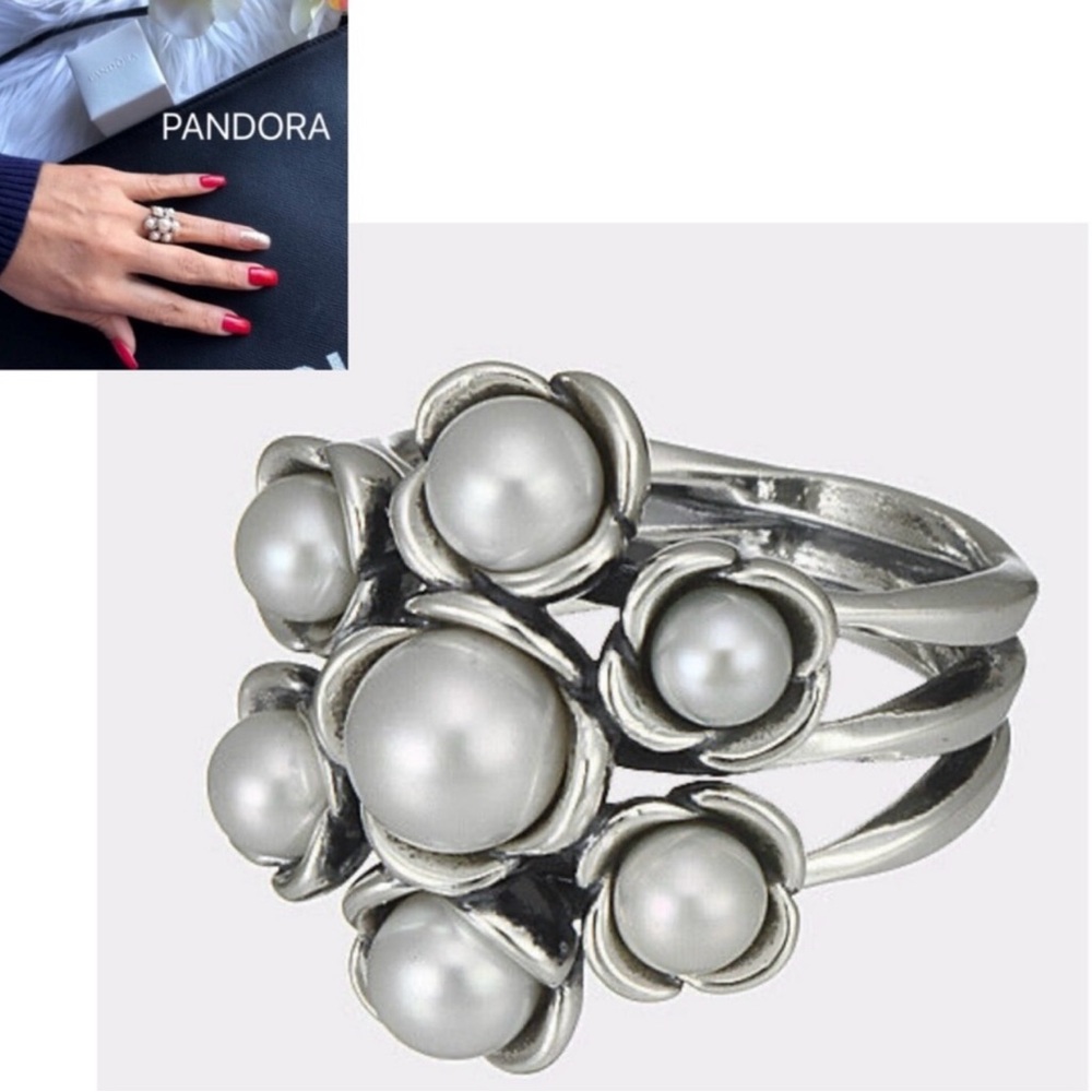 NIB PANDORA Ring New in Box White freshwater pearls
Size: 54/7 - Picture 3 of 13